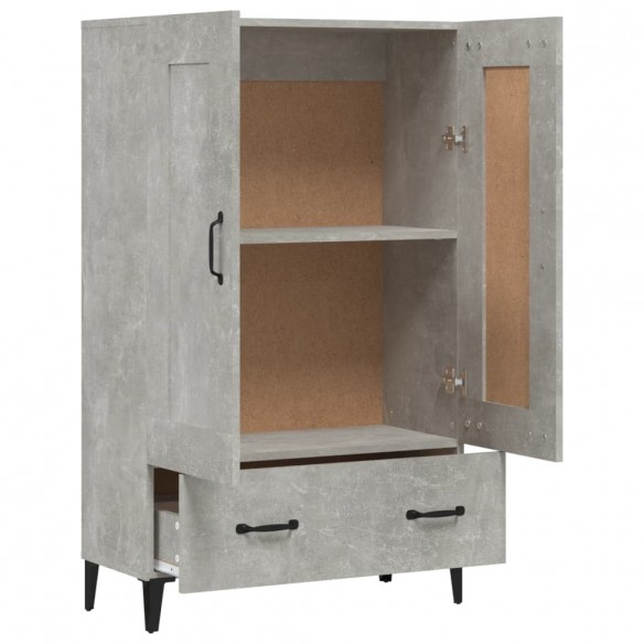 Buffet haut Gris béton 70x31x115 cm Bois d'ingénierie