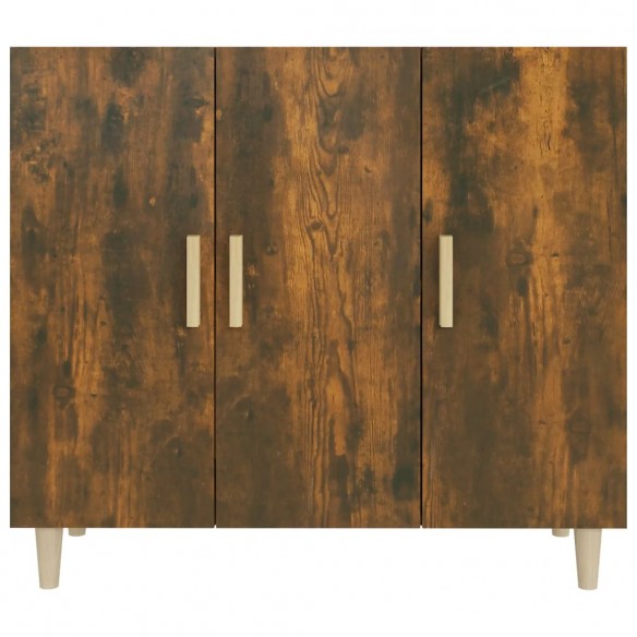 Buffet chêne fumé 90x34x80 cm bois d'ingénierie