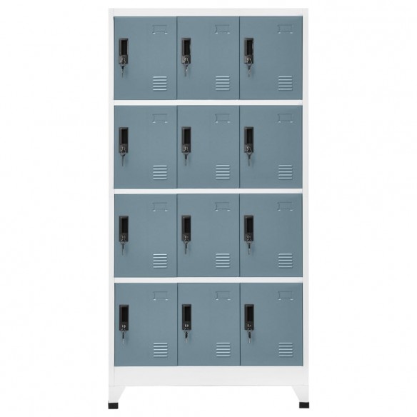 Armoire à casiers Gris clair et gris foncé 90x45x180 cm Acier