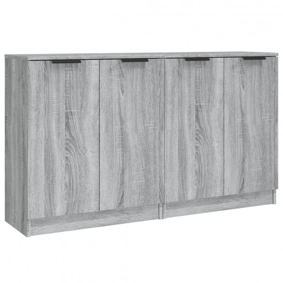 Buffets 2 pcs Sonoma gris 60x30x70 cm Bois d'ingénierie