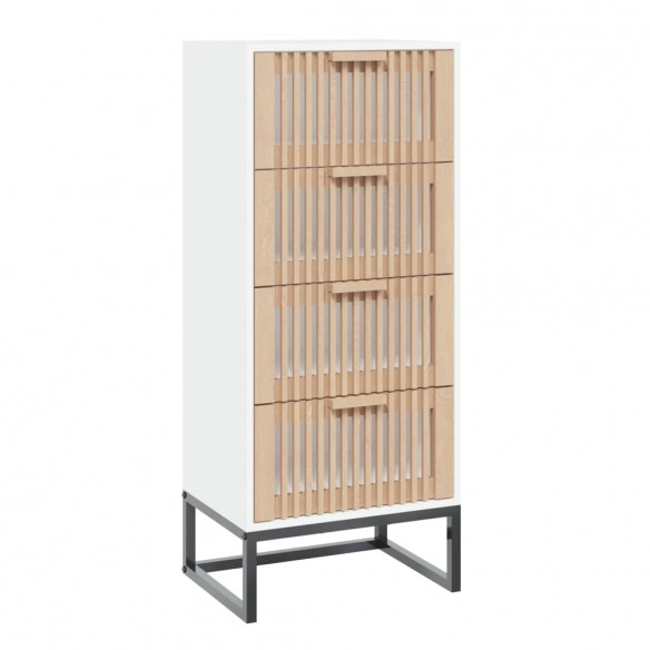 Buffet haut blanc 40x30x95 cm bois d'ingénierie