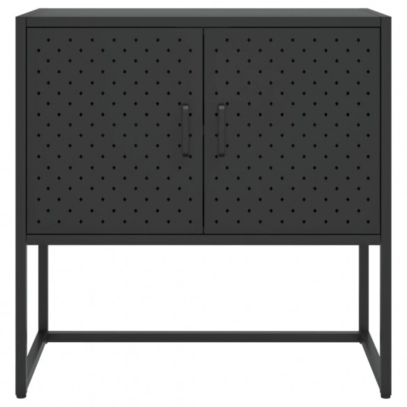 Buffet Noir 75x35x75 cm Acier