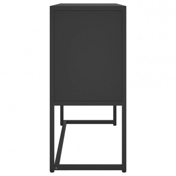 Buffet Noir 75x35x75 cm Acier