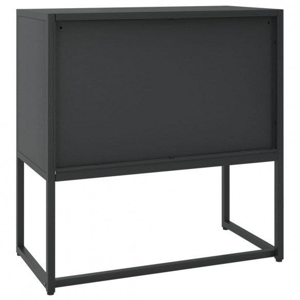 Buffet Noir 75x35x75 cm Acier