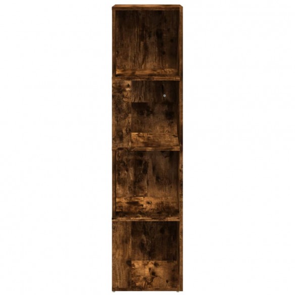 Armoire d'angle Chêne fumé 33x33x132 cm Bois d'ingénierie