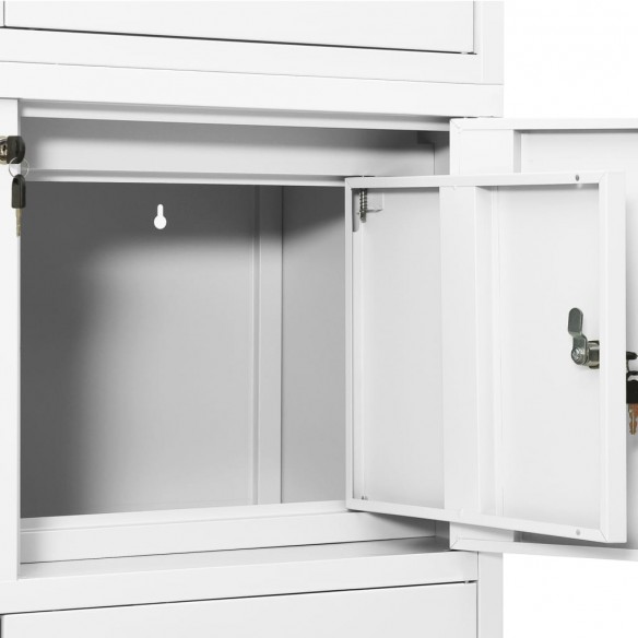 Armoire de bureau Blanc 90x40x180 cm Acier