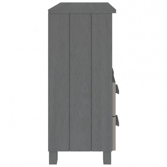 Buffet HAMAR Gris foncé 85x35x80 cm Bois massif de pin