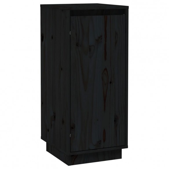 Buffet Noir 31,5x34x75 cm Bois massif de pin