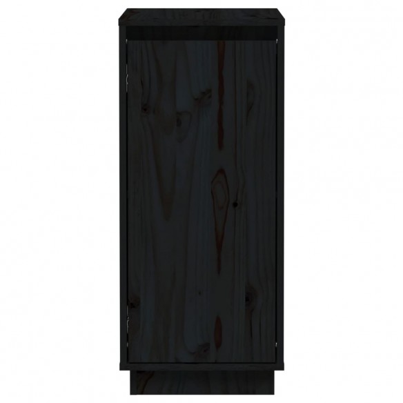 Buffet Noir 31,5x34x75 cm Bois massif de pin