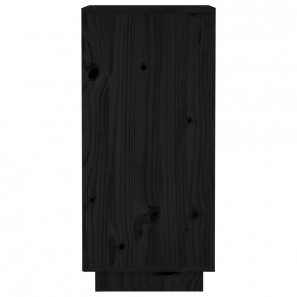 Buffet Noir 31,5x34x75 cm Bois massif de pin