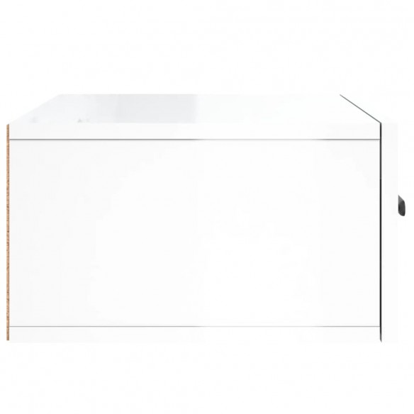 Tables de chevet murales 2 pcs blanc brillant 35x35x20 cm