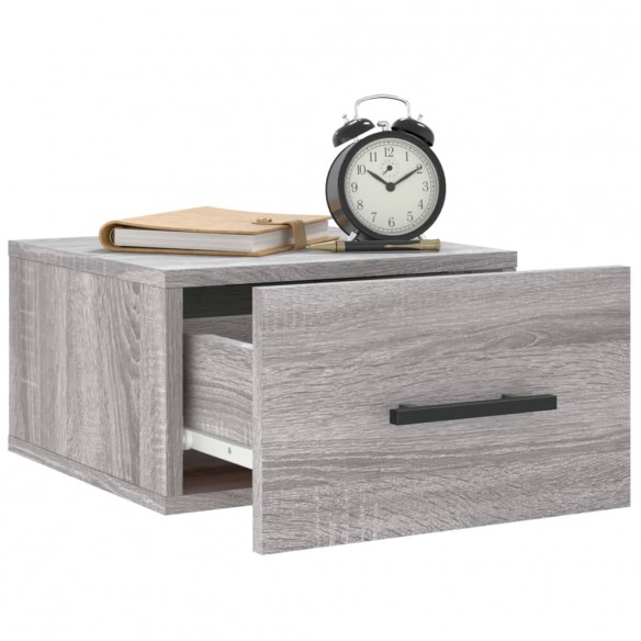 Tables de chevet murales 2 pcs sonoma gris 35x35x20 cm