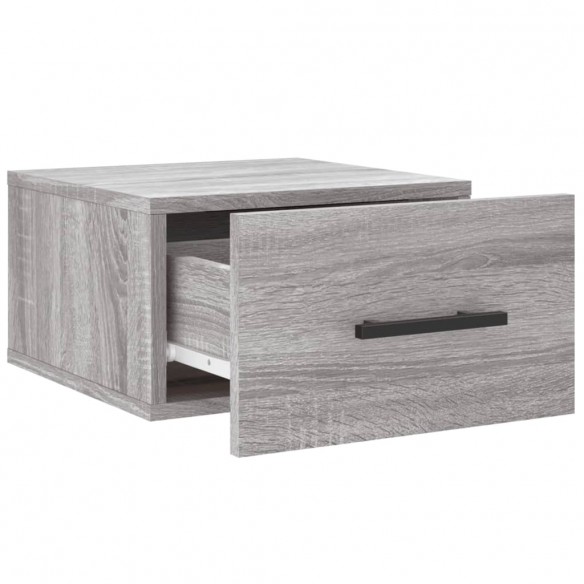 Tables de chevet murales 2 pcs sonoma gris 35x35x20 cm