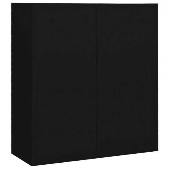 Armoire de bureau Noir 90x40x102 cm Acier