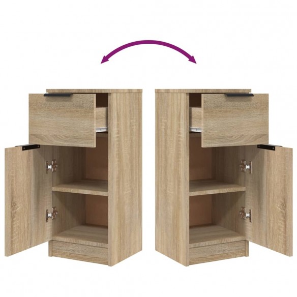 Buffets 2 pcs Chêne Sonoma 30x30x70 cm Bois d'ingénierie