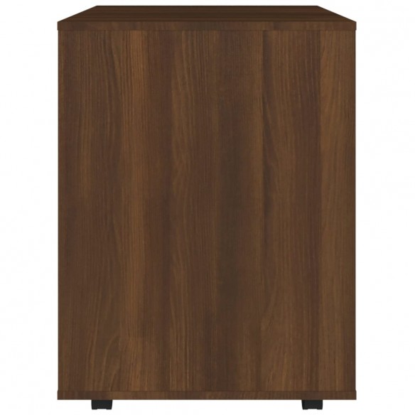 Armoire roulante Chêne marron 60x53x72 cm Bois d'ingénierie