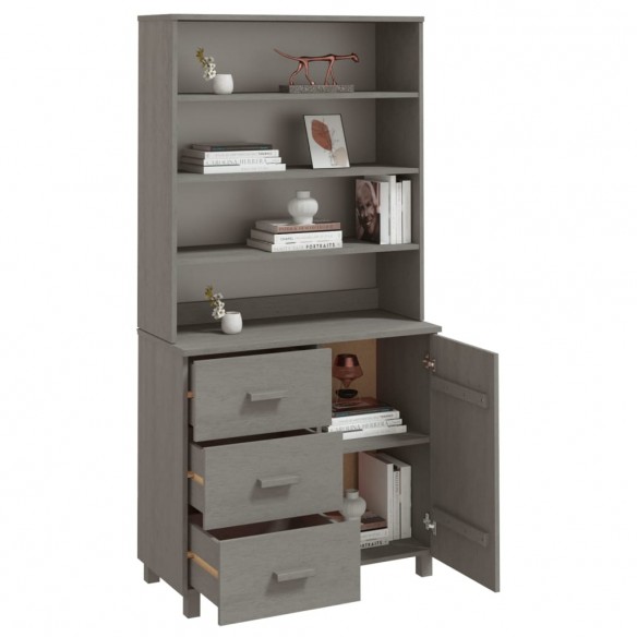 Buffet HAMAR Bois massif de pin Gris clair