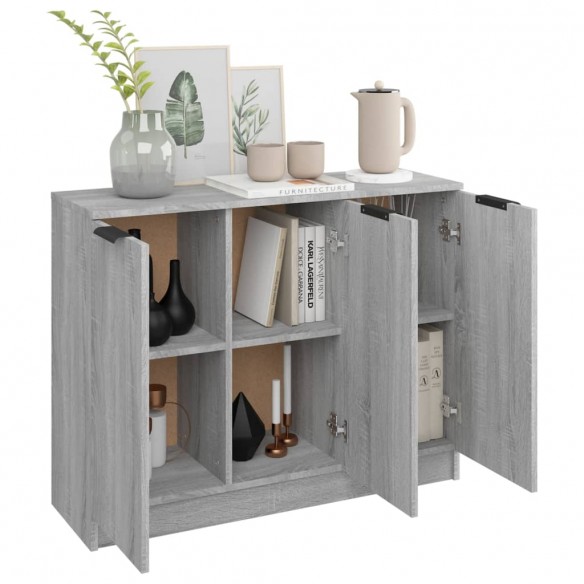 Buffet Sonoma gris 90,5x30x70 cm Bois d'ingénierie