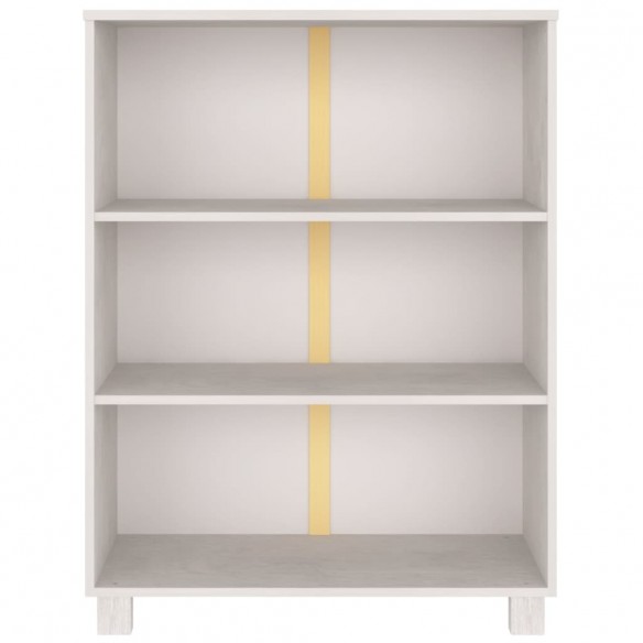 Bibliothèque HAMAR Blanc 85x35x112 cm Bois de pin massif