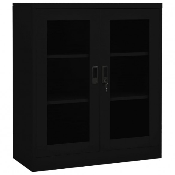 Armoire de bureau Noir 90x40x105 cm Acier