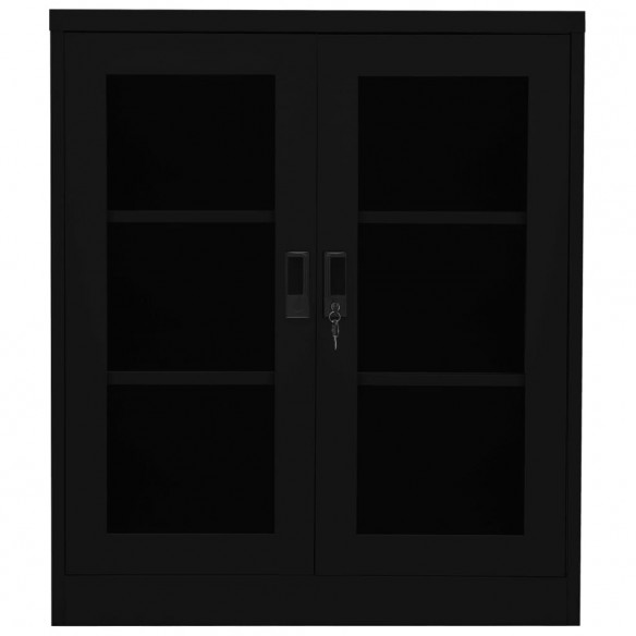 Armoire de bureau Noir 90x40x105 cm Acier