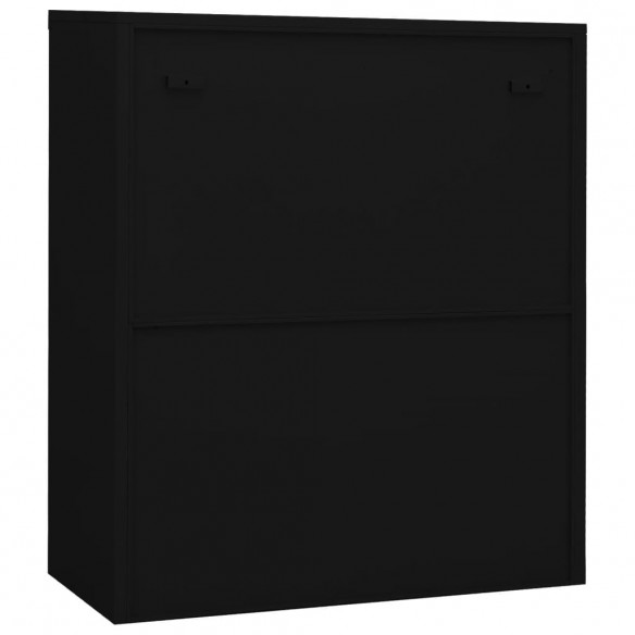 Armoire de bureau Noir 90x40x105 cm Acier