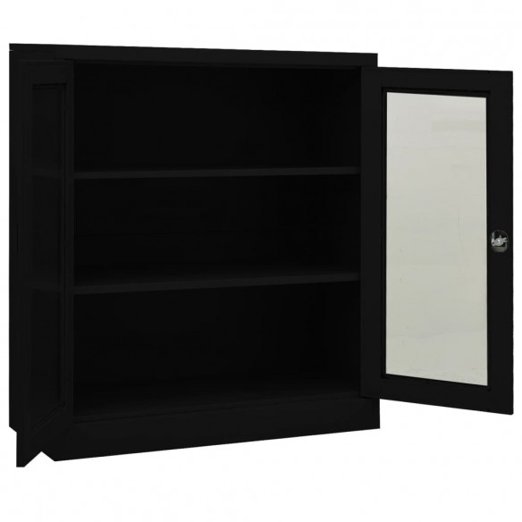 Armoire de bureau Noir 90x40x105 cm Acier