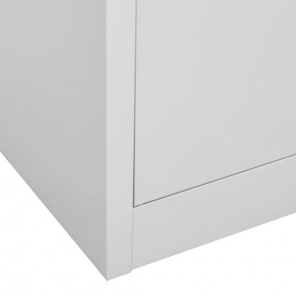 Armoire de bureau Gris clair 90x40x180 cm Acier