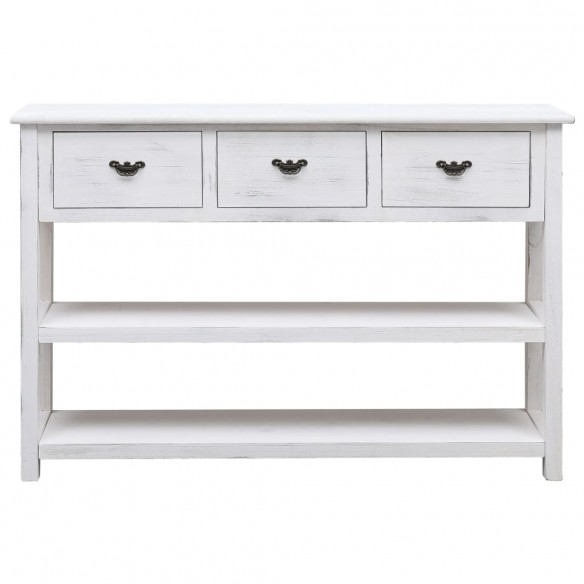 Buffet Antique Blanc 115x30x76 cm Bois