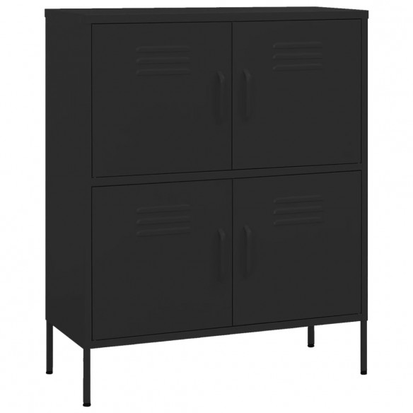 Armoire de rangement Noir 80x35x101,5 cm Acier