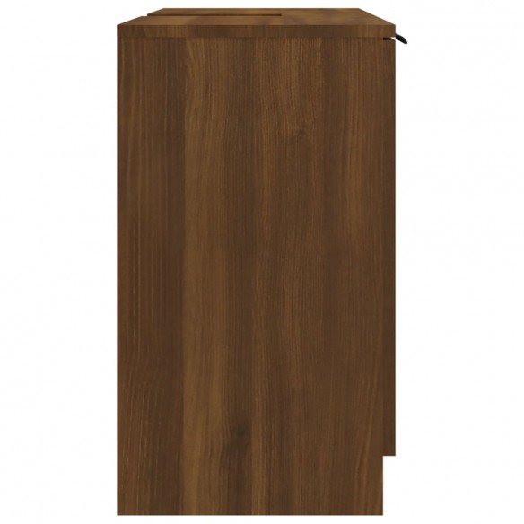 Armoire de bain Chêne fumé 64,5x33,5x59 cm Bois d'ingénierie