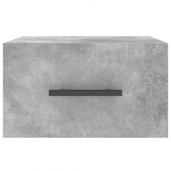 Table de chevet murale gris béton 35x35x20 cm