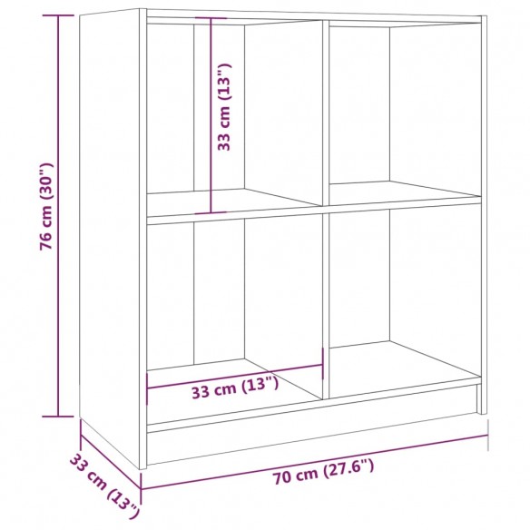 Buffet Noir 70x33x76 cm Bois de pin massif