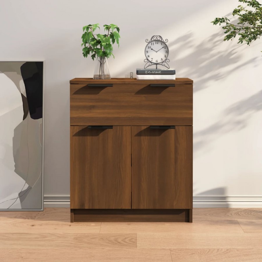 Buffet Chêne marron 60x30x70 cm Bois d'ingénierie