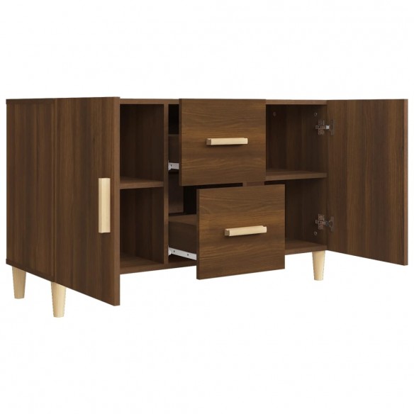 Buffet chêne marron 100x36x60 cm bois d'ingénierie