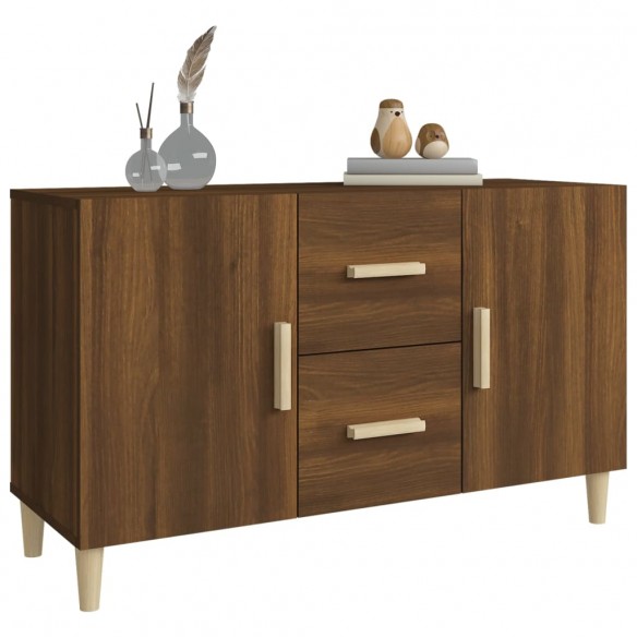 Buffet chêne marron 100x36x60 cm bois d'ingénierie