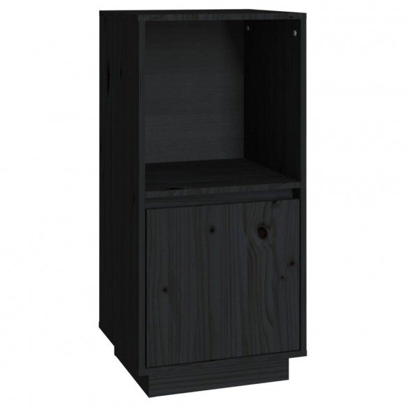 Buffet Noir 38x35x80 cm Bois de pin massif