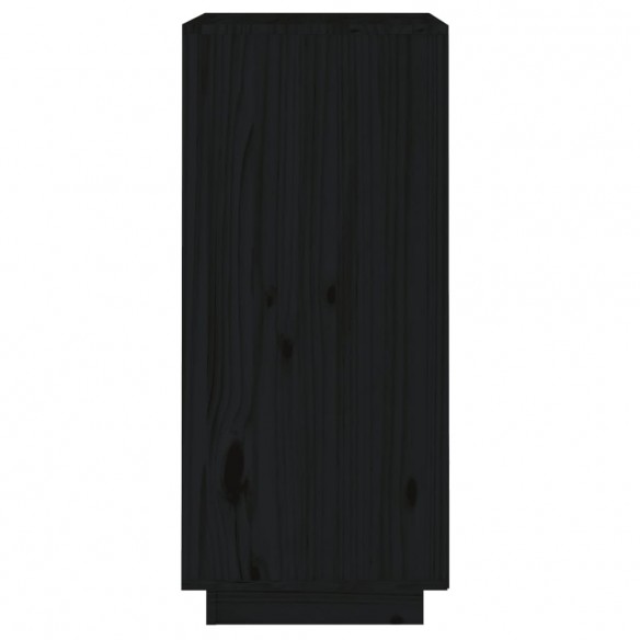 Buffet Noir 38x35x80 cm Bois de pin massif