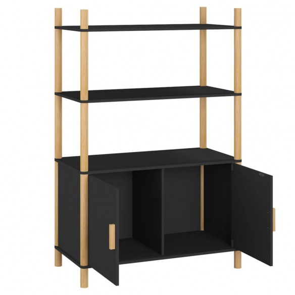 Buffet haut Noir 80x40x121 cm Bois d'ingénierie