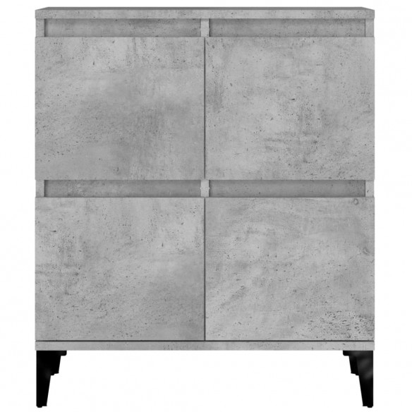 Buffets 2 pcs gris béton 60x35x70 cm bois d'ingénierie