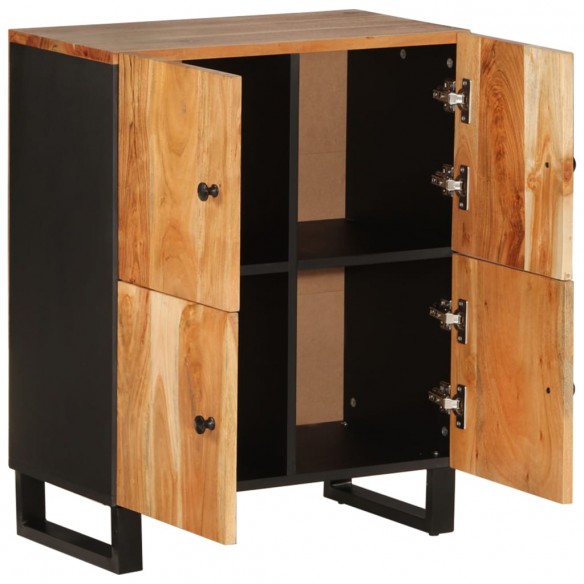 Buffet avec 4 portes 60x33x75 cm bois massif d'acacia