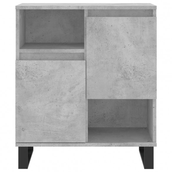 Buffets 2 pcs gris béton bois d'ingénierie