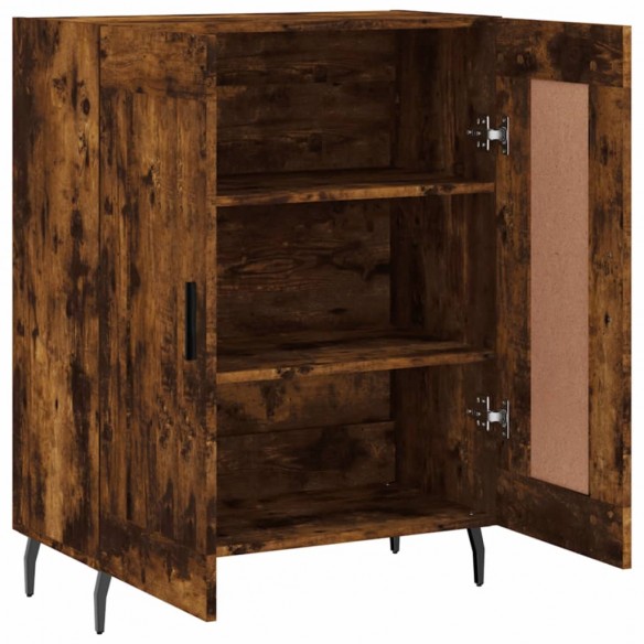 Buffet chêne fumé 69,5x34x90 cm bois d'ingénierie