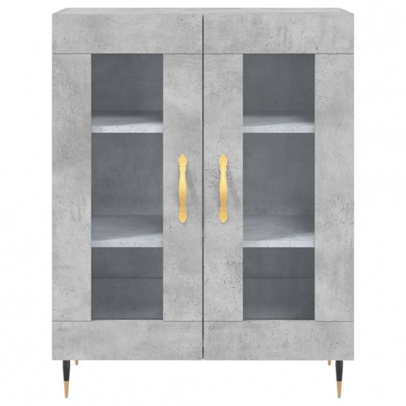 Buffet gris béton 69,5x34x90 cm bois d'ingénierie