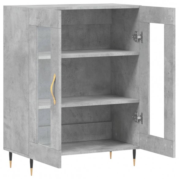 Buffet gris béton 69,5x34x90 cm bois d'ingénierie