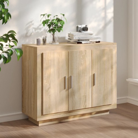 Buffet Chêne sonoma 92x35x75 cm Bois d'ingénierie