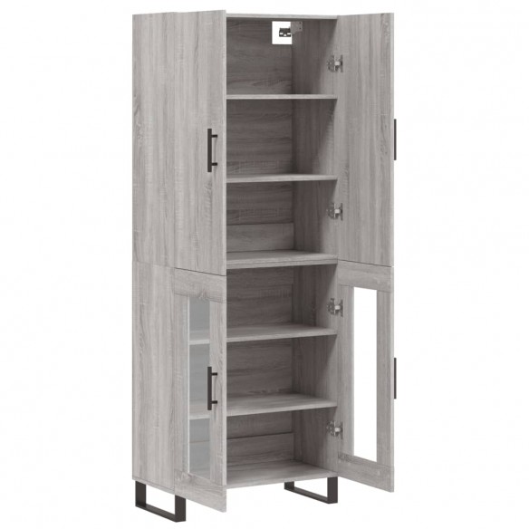 Buffet haut Sonoma gris 69,5x34x180 cm Bois d'ingénierie