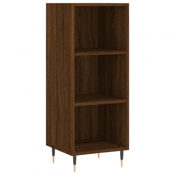 Buffet haut Chêne marron 34,5x32,5x180 cm Bois d'ingénierie