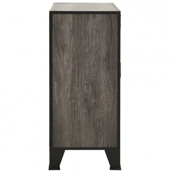 Armoire de rangement Gris 72x36x82 cm Métal et MDF