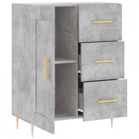 Buffet gris béton 69,5x34x90 cm bois d'ingénierie